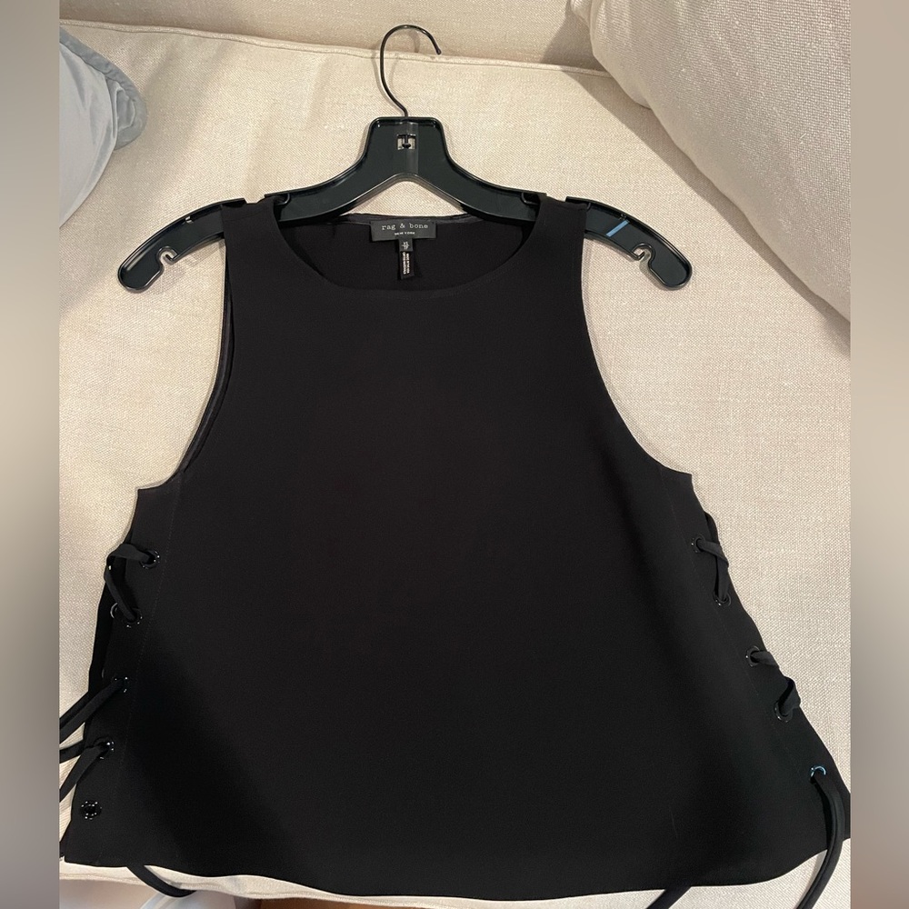 Rag & Bone Black Side-Stitch Shirt